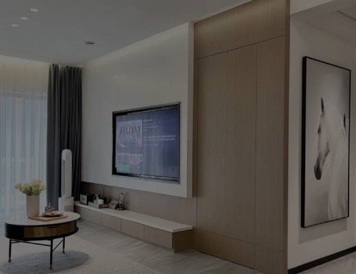Living room wall panel feature